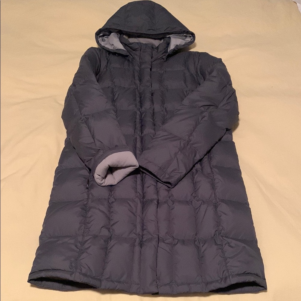 Women's Dark Gray Hooded Puffer Coat